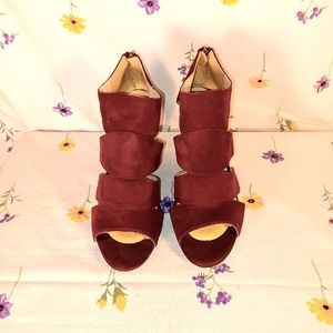 PeepToe Suede Wedges